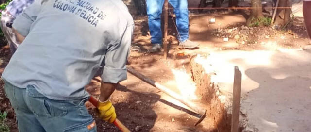 Colonia Delicia avanza con una obra sanitaria en el barrio Villa Blanca
