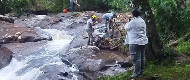 Operativo ambiental mejoró las condiciones del Salto Elena en Eldorado