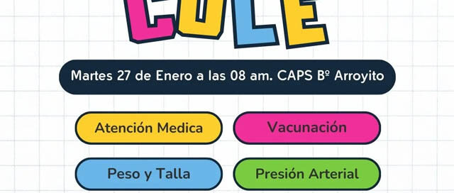 El operativo “Vuelta al Cole” se realizará en el barrio Arroyito de Puerto Esperanza