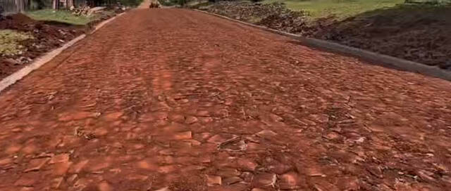 Avanza la obra de empedrado y está próxima a finalizarse en un barrio de San José