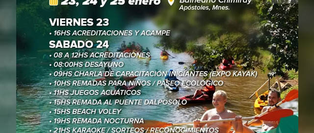 Apóstoles presentó el cronograma del 13° Encuentro de Kayakismo en el balneario Chimiray