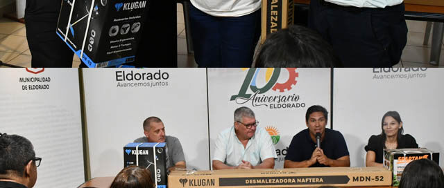 Eldorado entregó motoguadañas a escuelas públicas para fortalecer tareas de limpieza