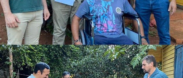 Jardín América entregó una silla de ruedas a un beneficiario del programa Incluir Salud