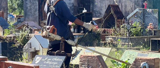Continúan las tareas de mantenimiento en el Cementerio Municipal de Candelaria
