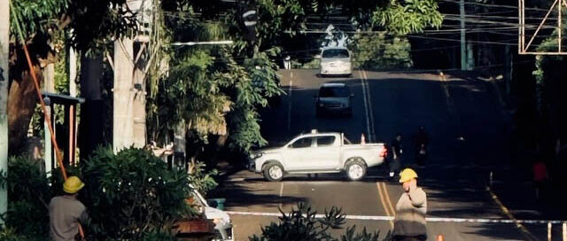 Iguazú: realizaron tareas de poda preventiva sobre la avenida Tres Fronteras