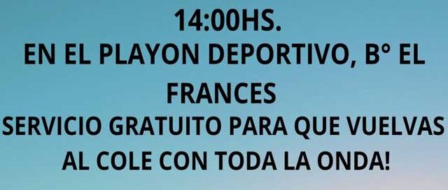 General Urquiza: realizarán corte de pelo gratuito para niños en el barrio El Francés