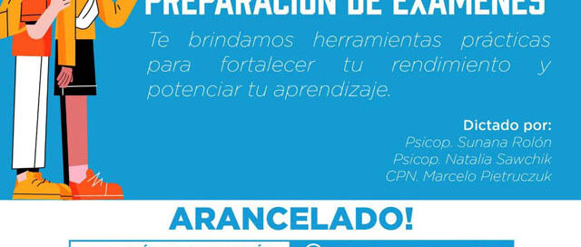 Oberá ofrecerá un taller de estrategias de aprendizaje y preparación de exámenes