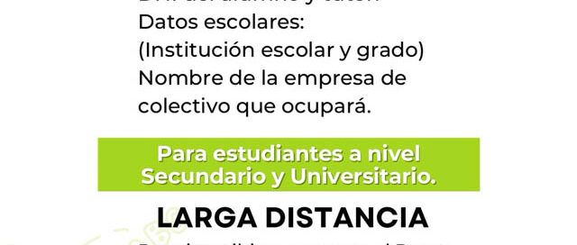 San Javier habilita la inscripción para el boleto estudiantil de larga distancia