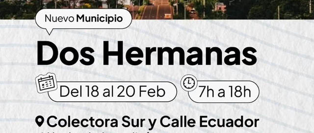 Dos Hermanas: habilitan operativo para actualizar el domicilio en el DNI