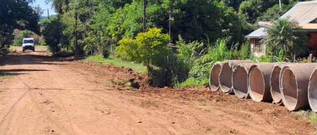 Montecarlo inició obras de canalización y entubamiento pluvial en el barrio Retiro