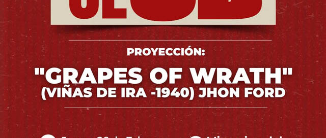 Montecarlo: proyectarán el clásico “Las viñas de la ira” en una nueva propuesta cultural