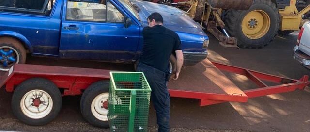 Trasladaron vehículos secuestrados para optimizar el espacio en la comisaría de Concepción de la Sierra