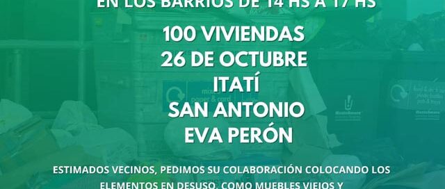 Realizarán operativo de descacharrizado en varios barrios de Puerto Libertad para prevenir el dengue