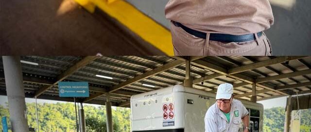 Iguazú: renovaron la señalización en sendas peatonales y cordones en la zona de Aduana