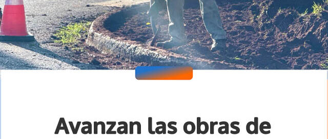 Avanzan las obras de veredas en inmediaciones de la Escuela 200 de Puerto Iguazú