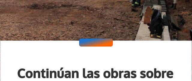 Continúan las obras sobre la calle Salto Alegría en Eldorado y piden circular con precaución