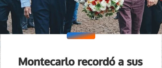 Montecarlo recordó a sus pioneros con una ofrenda floral por su 106° aniversario